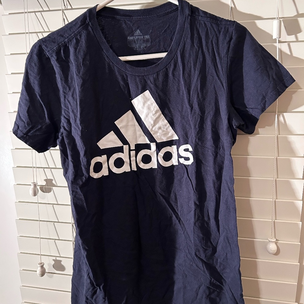 Adidas navy t-shirt, amplifier tee